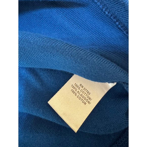 Rafaella Women's Blue 3/4 Sleeve Boat Neck Top with Gold Button Size Medium - Picture 7 of 7